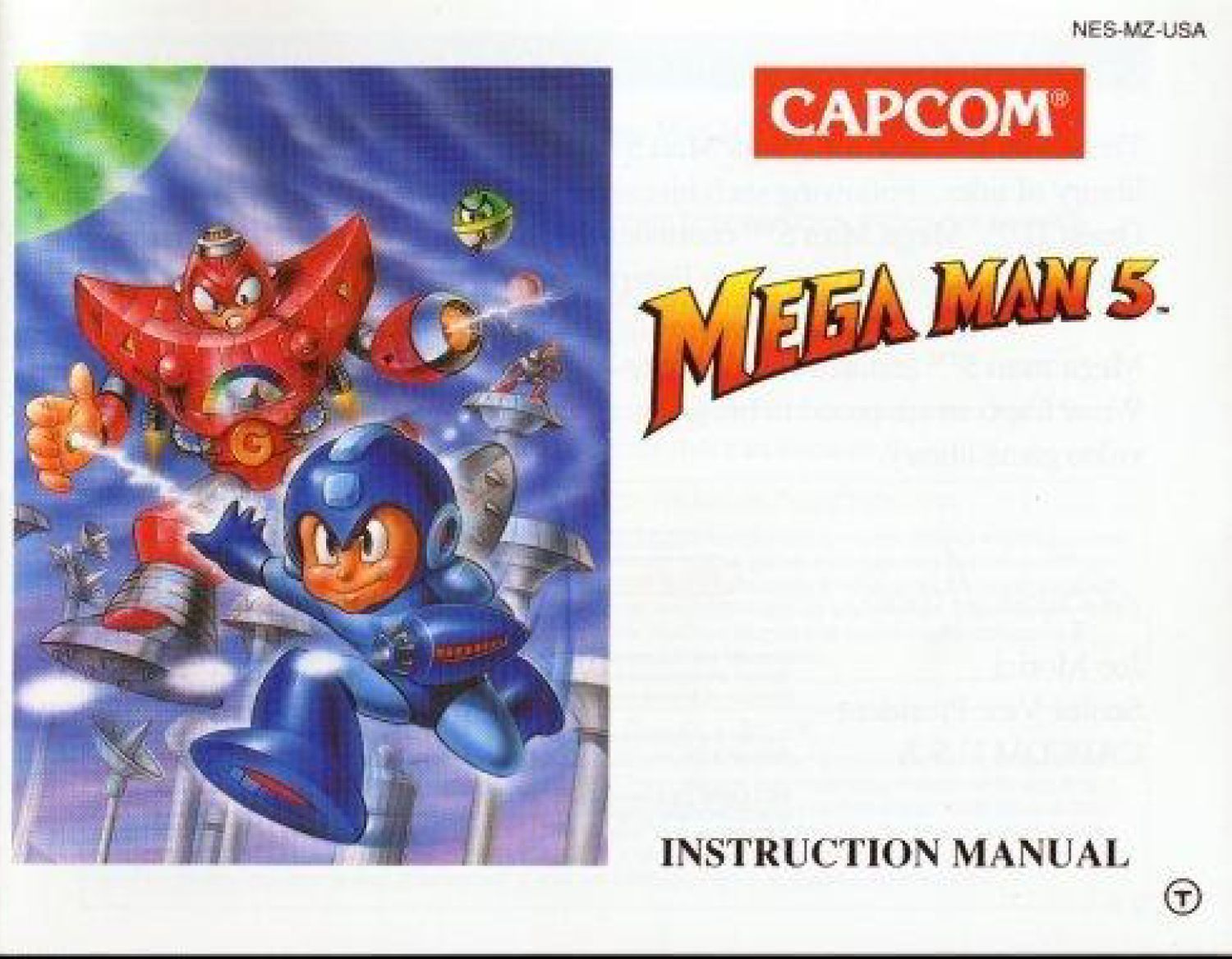 Mega Man 5 Reproduction Manual