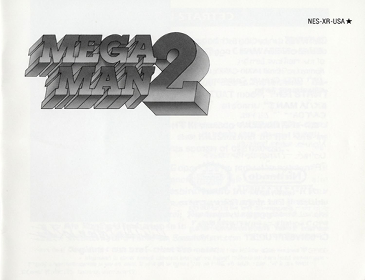 Mega Man 2 Reproduction Manual