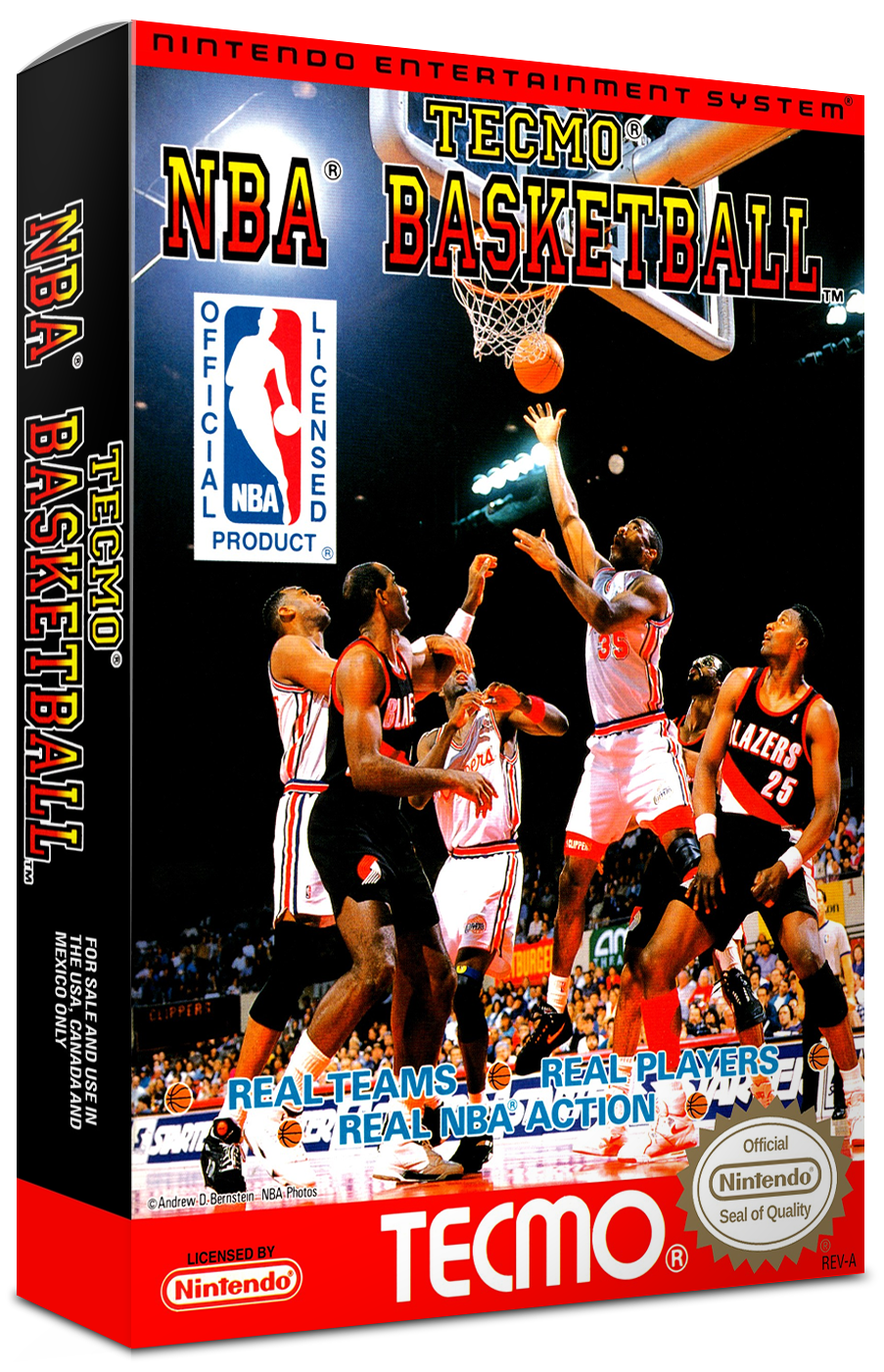 Tecmo NBA Basketball Reproduction Box