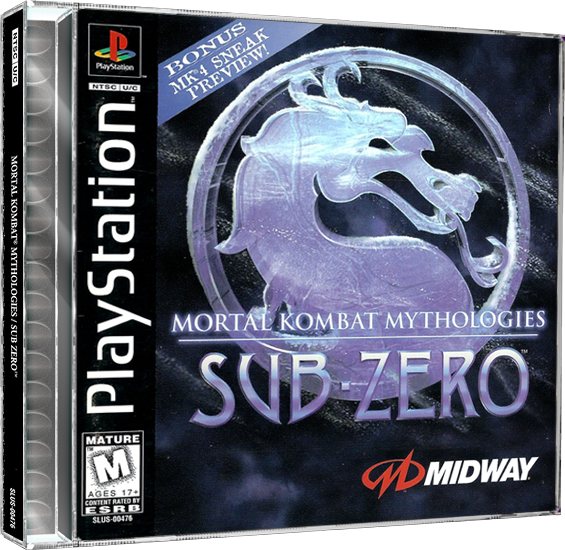 Mortal Kombat Mythologies Sub-Zero | NTSC | Playstation | PS1 | En | Reproduction Case and Booklet - NO GAME