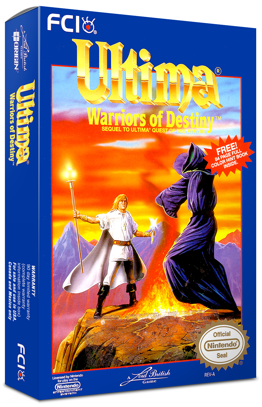 Ultima: Warriors of Destiny Reproduction Box