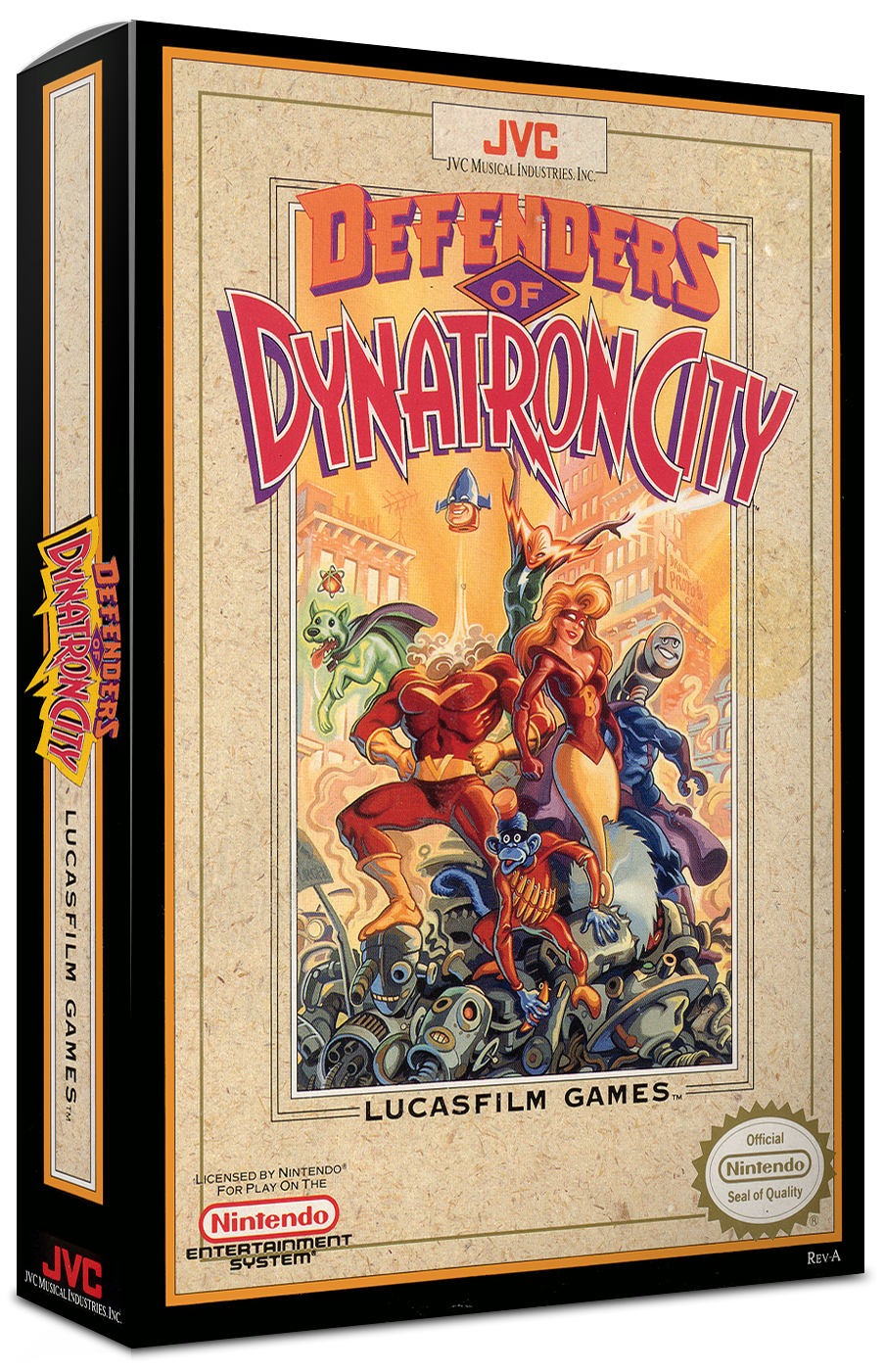 Defenders of Dynatron City Reproduction Box