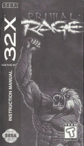 Primal Rage | NTSC | Sega 32X | 32X | En | Reproduction Box and Inner Tray