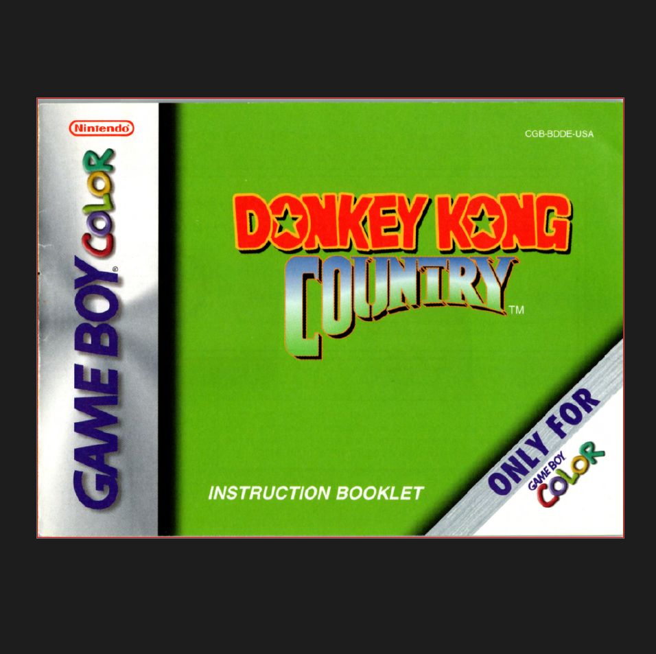 Donkey Kong Country Reproduction Manual