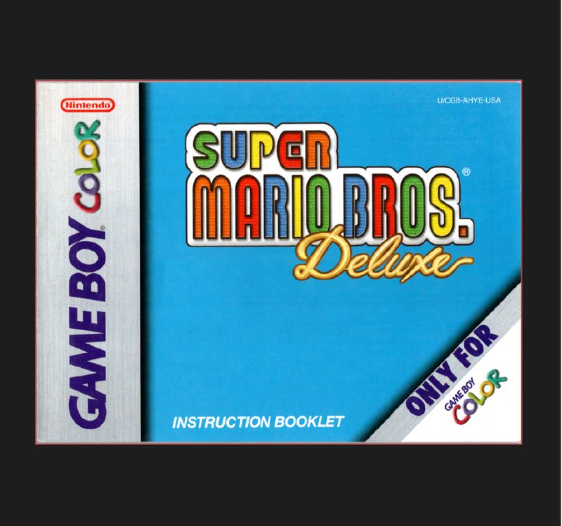 Super Mario Bros. Deluxe Reproduction Manual