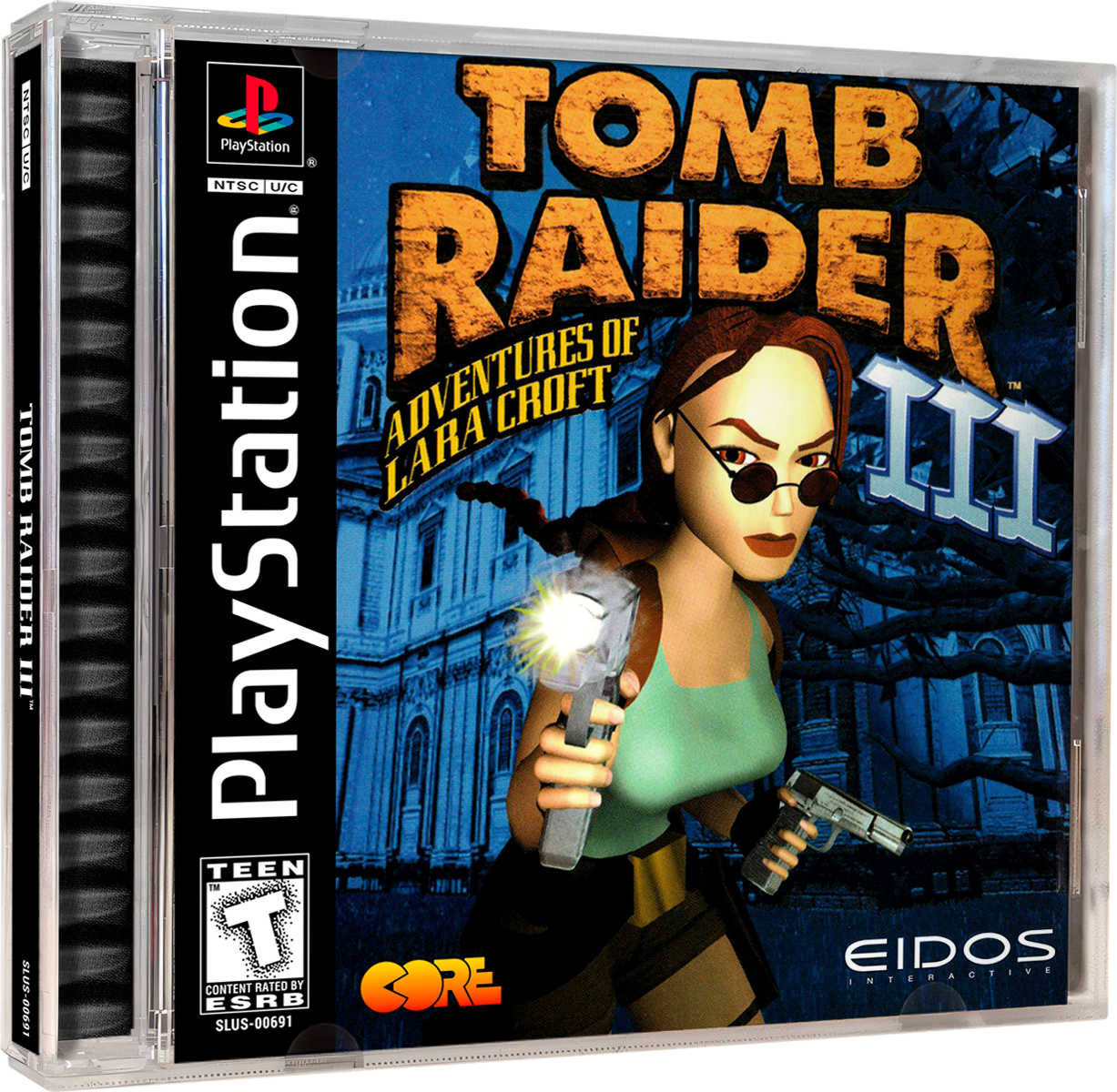 Tomb Raider III Adventures of Lara Croft | NTSC | Playstation | PS1 | En | Reproduction Case and Booklet - NO GAME