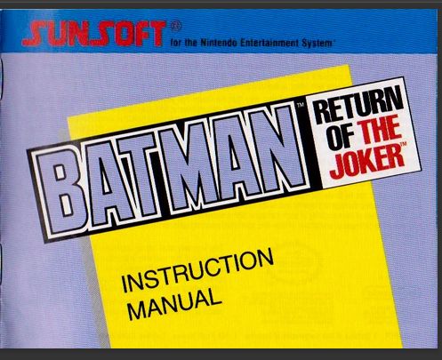 Batman Return of the Joker Reproduction Manual