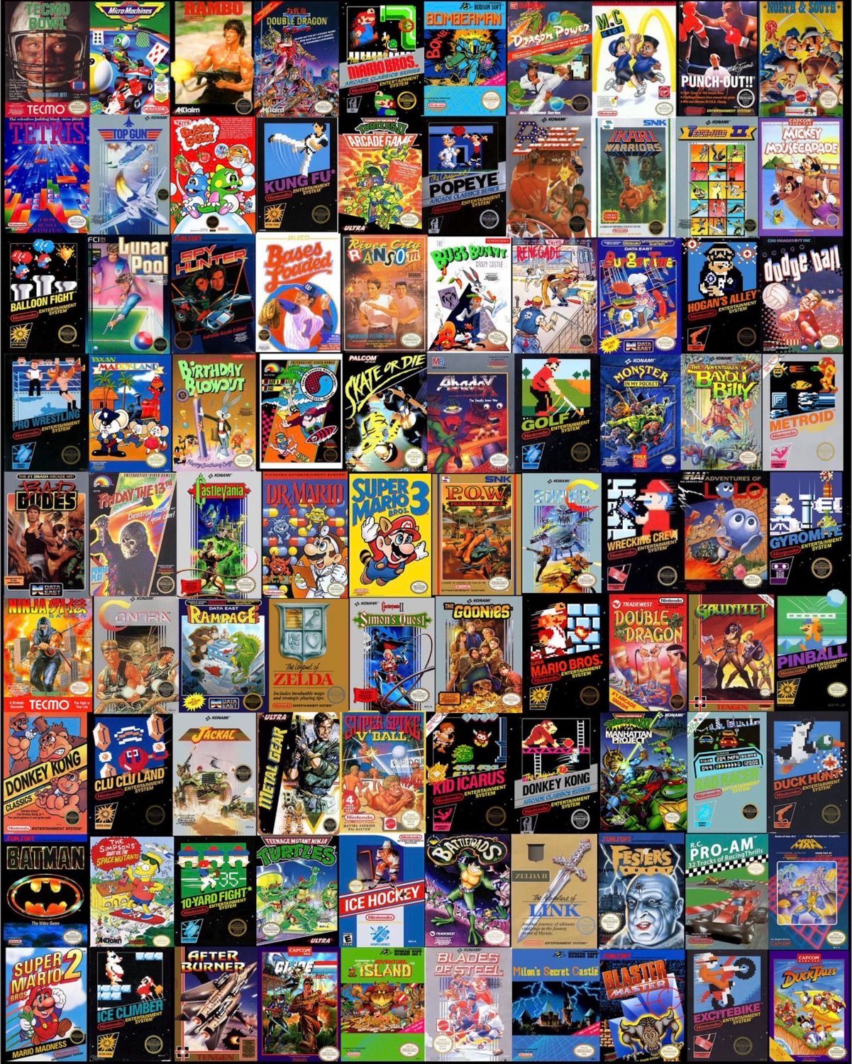 Complete Nintendo Entertainment System Reproduction Box collection