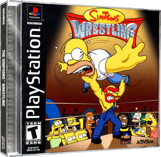The Simpsons Wrestling | NTSC | Playstation | PS1 | En | Reproduction Case and Booklet - NO GAME