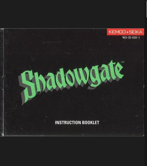 Shadowgate Reproduction Manual