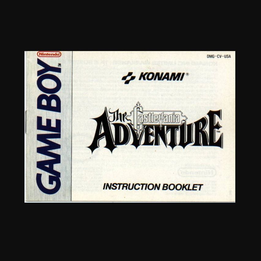 Castlevania The Adventure Reproduction Manual