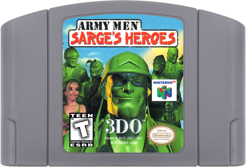 Army Men - Sarge's Heroes Cartridge Label