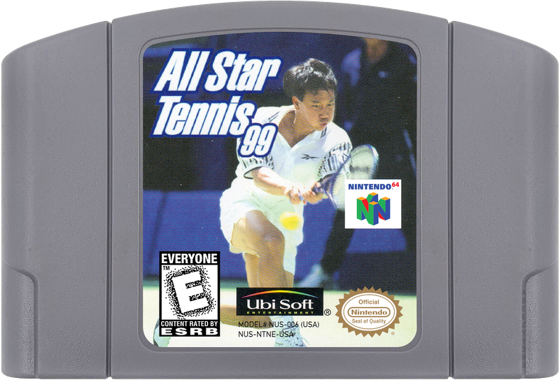 All Star Tennis 99 Cartridge Label