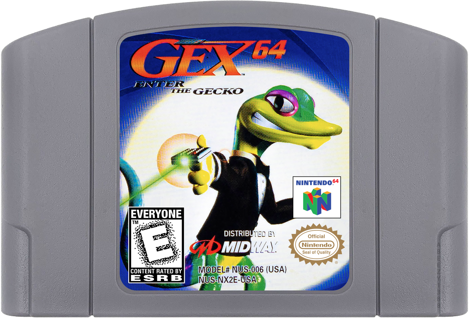Gex 64 - Enter the Gecko Cartridge Label