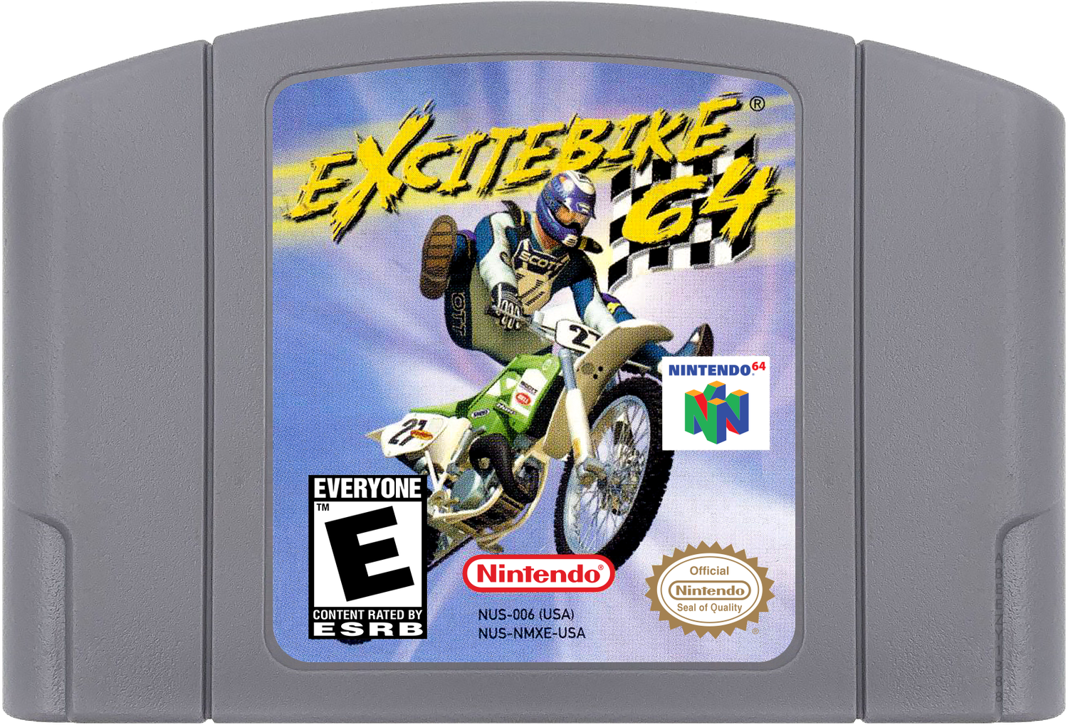 Excitebike 64 Cartridge Label
