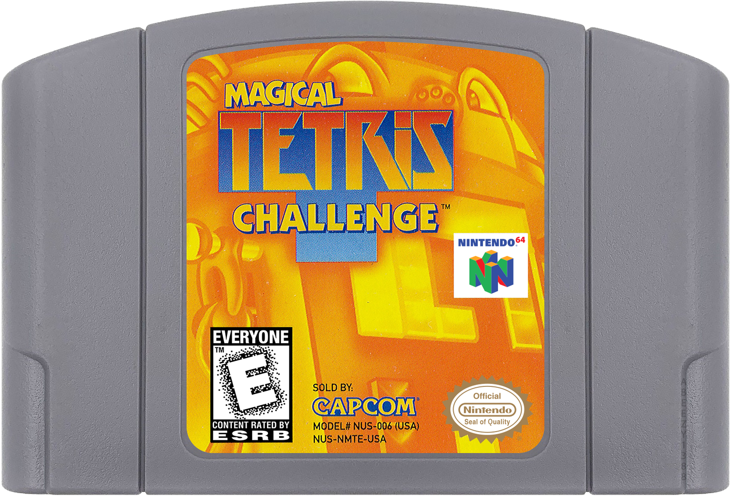 Magical Tetris Challenge Cartridge Label