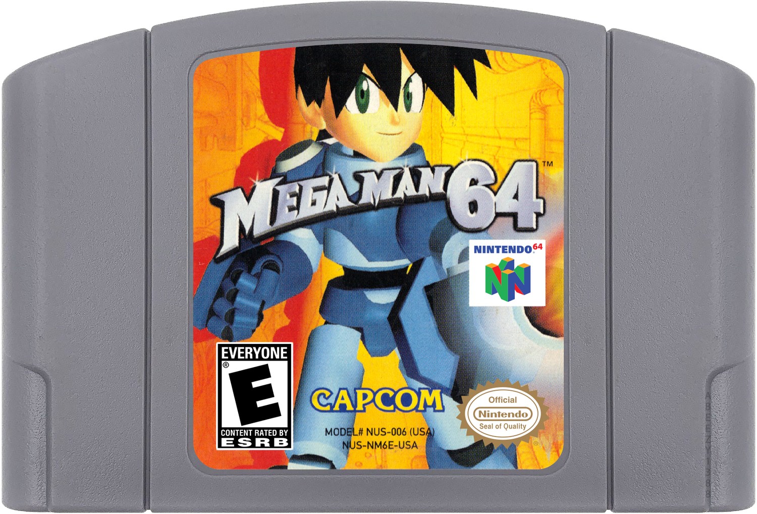Mega Man 64 Cartridge Label