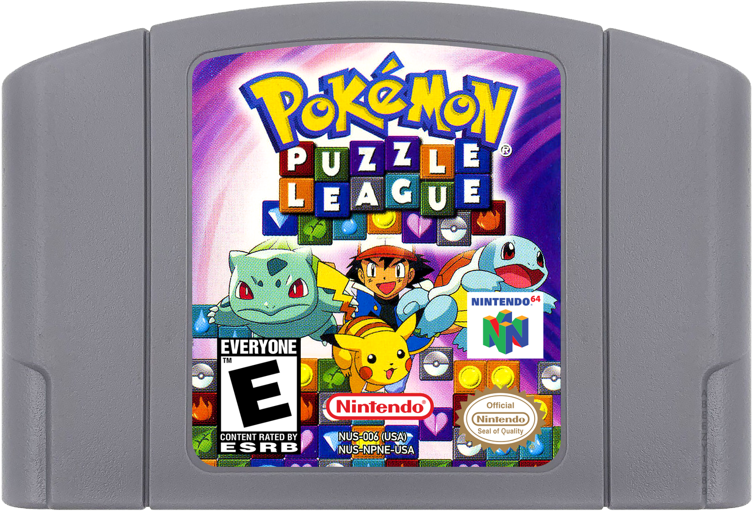 Pokémon Puzzle League Cartridge Label