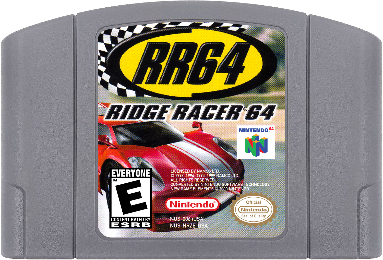 RR64 - Ridge Racer 64 Cartridge Label