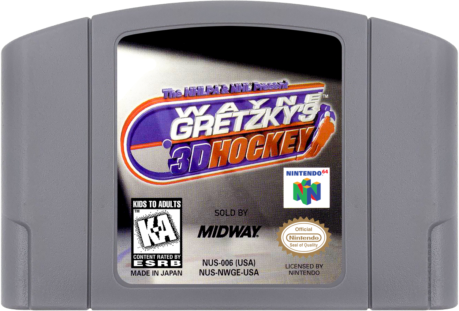 Wayne Gretzky's 3D Hockey Cartridge Label
