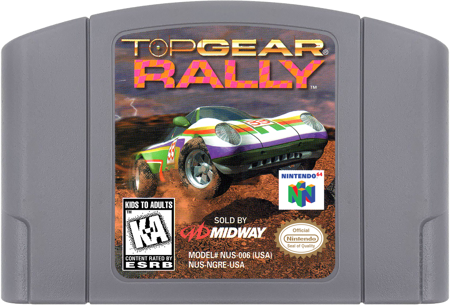 Top Gear Rally Cartridge Label