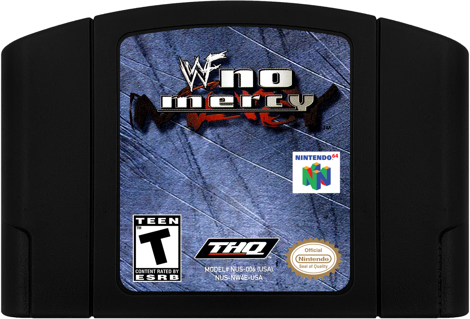 WWF No Mercy Cartridge Label