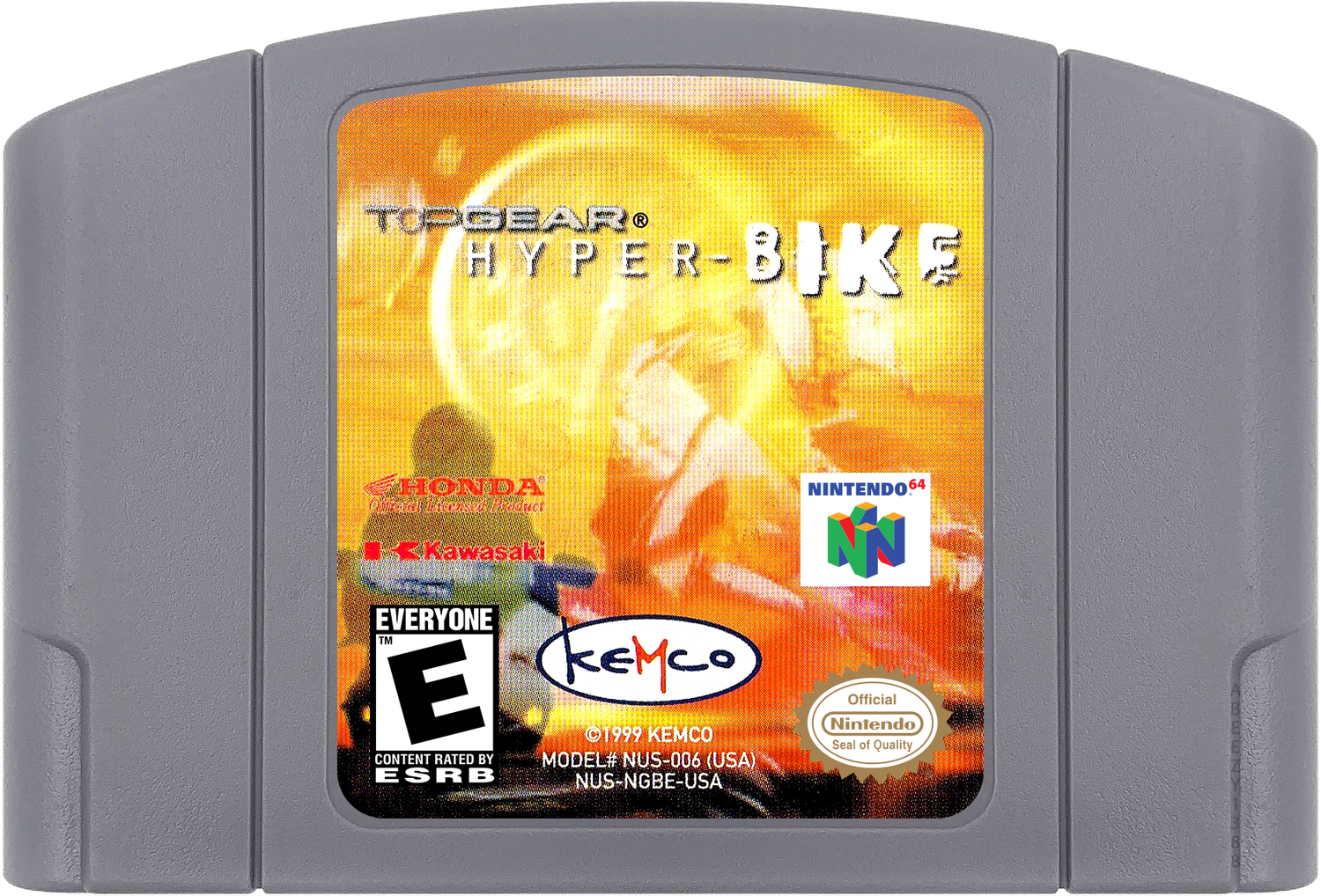 Top Gear Hyper-Bike Cartridge Label
