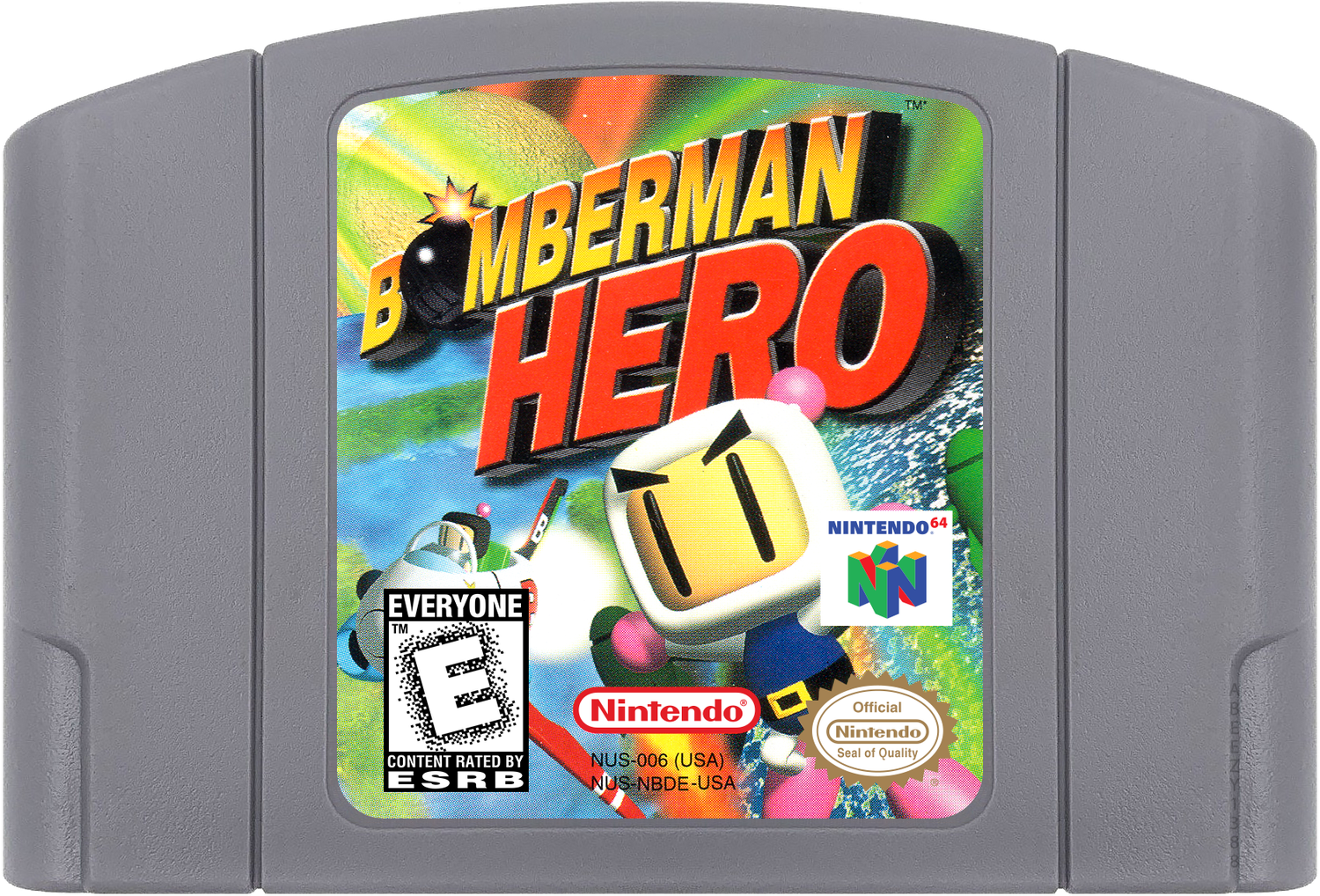 Bomberman Hero Cartridge Label