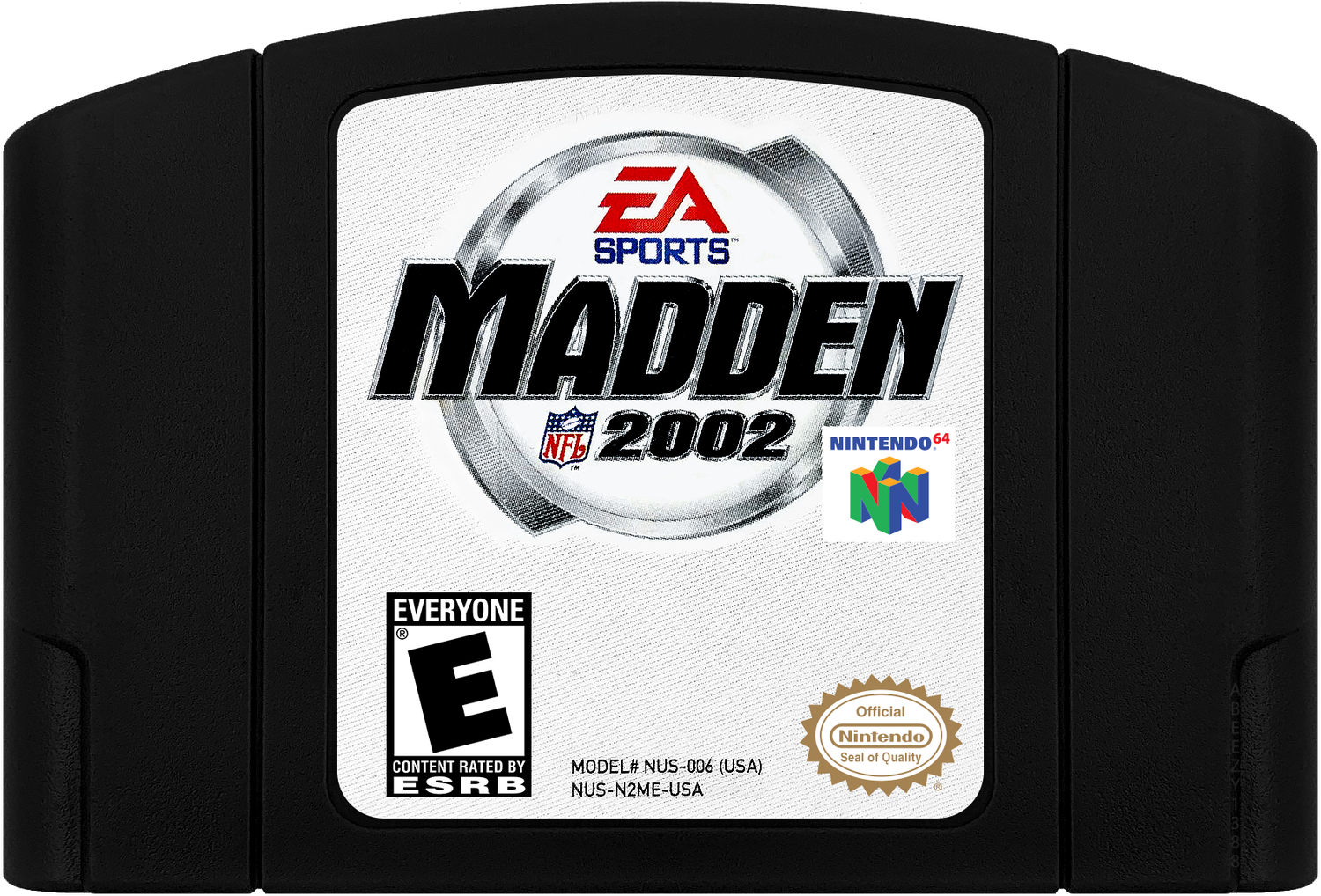 Madden NFL 2002 Cartridge Label