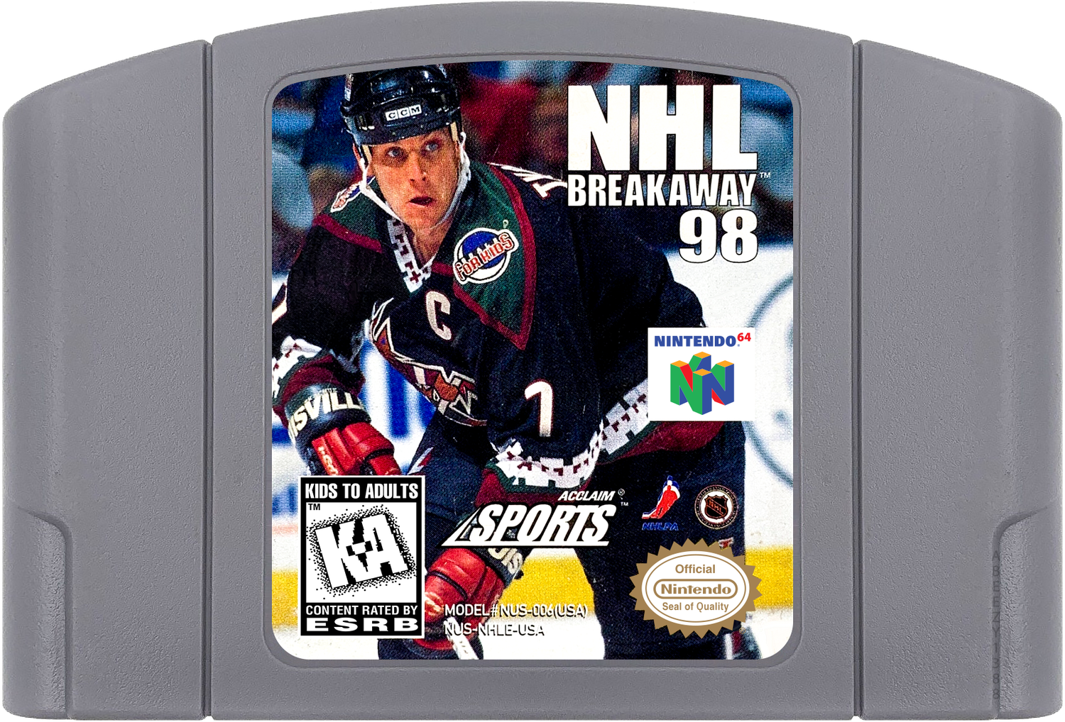 NHL Breakaway 98 Cartridge Label