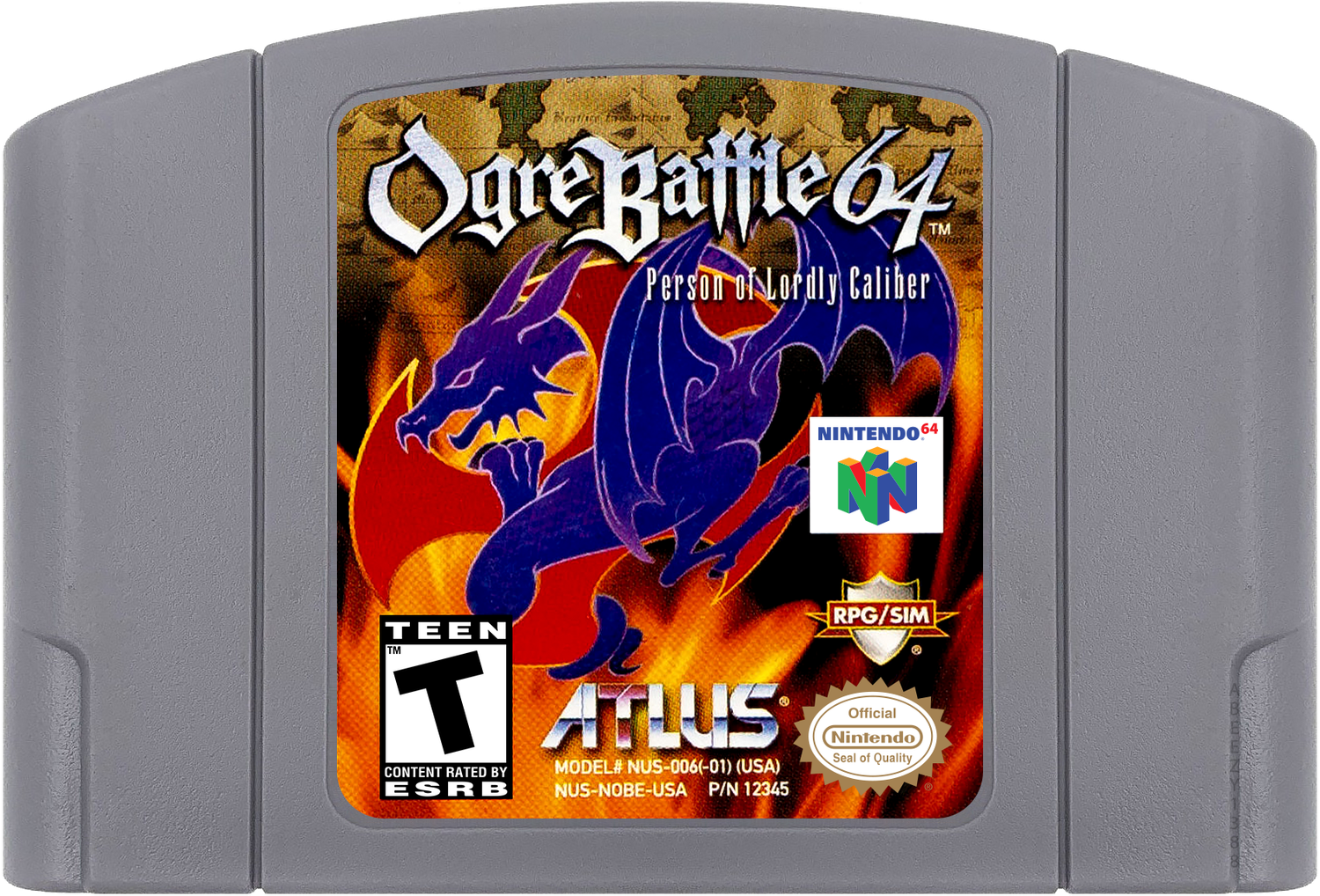 Ogre Battle 64 - Person of Lordly Caliber Cartridge Label