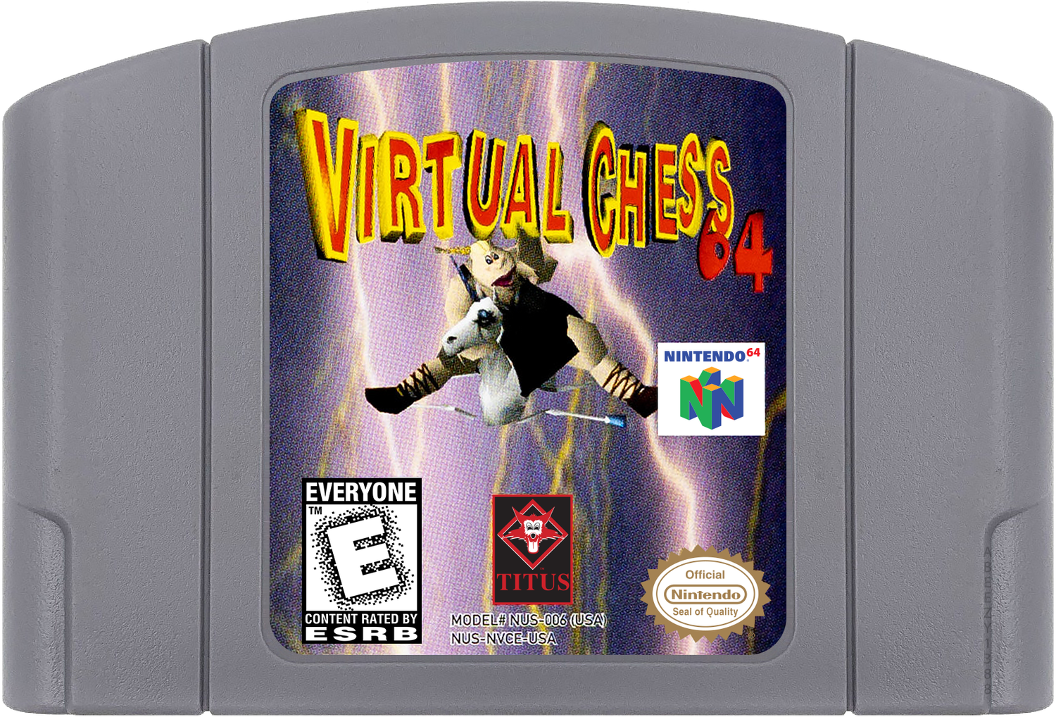 Virtual Chess 64 Cartridge Label