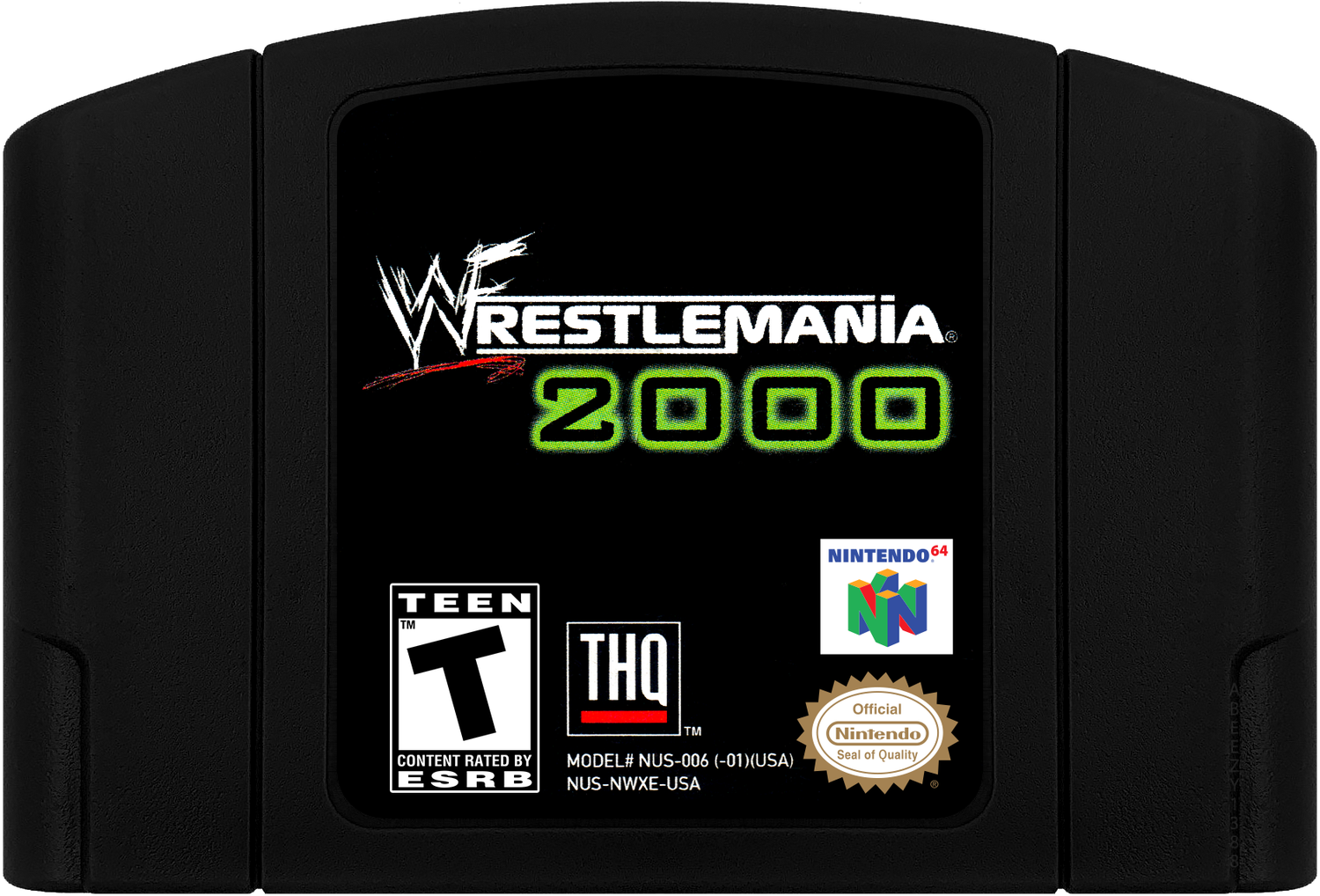 WWF WrestleMania 2000 Cartridge Label