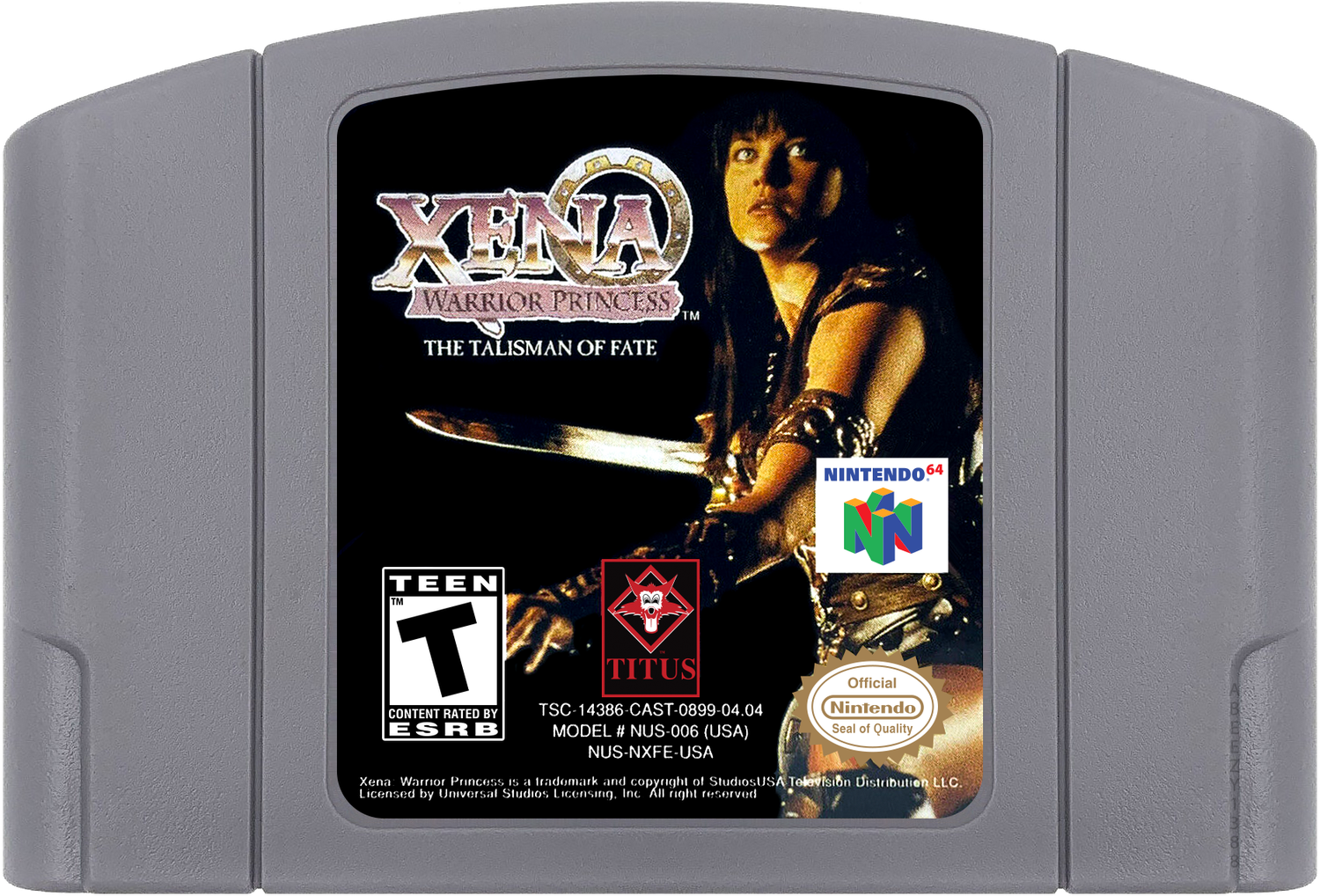 Xena - Warrior Princess - The Talisman of Fate Cartridge Label