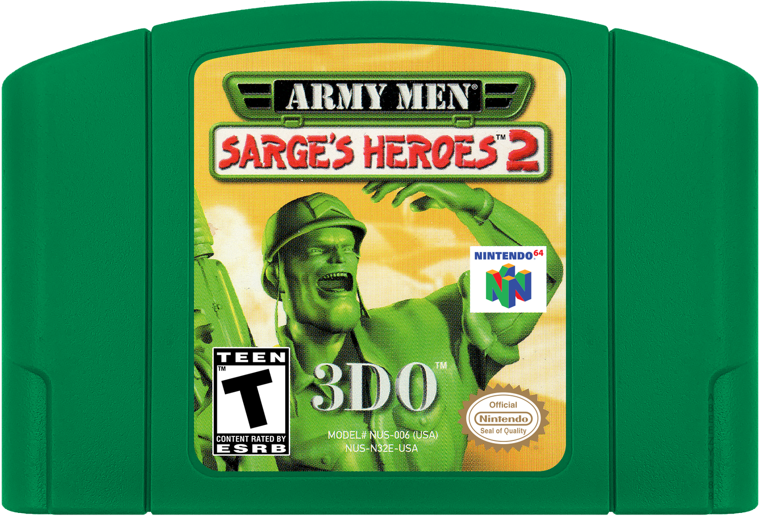 Army Men - Sarge's Heroes 2 Cartridge Label