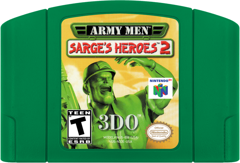 Army Men - Sarge's Heroes 2 Cartridge Label