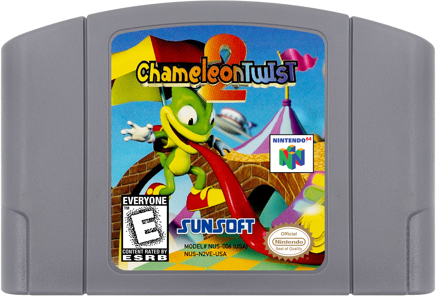 Chameleon Twist 2 Cartridge Label