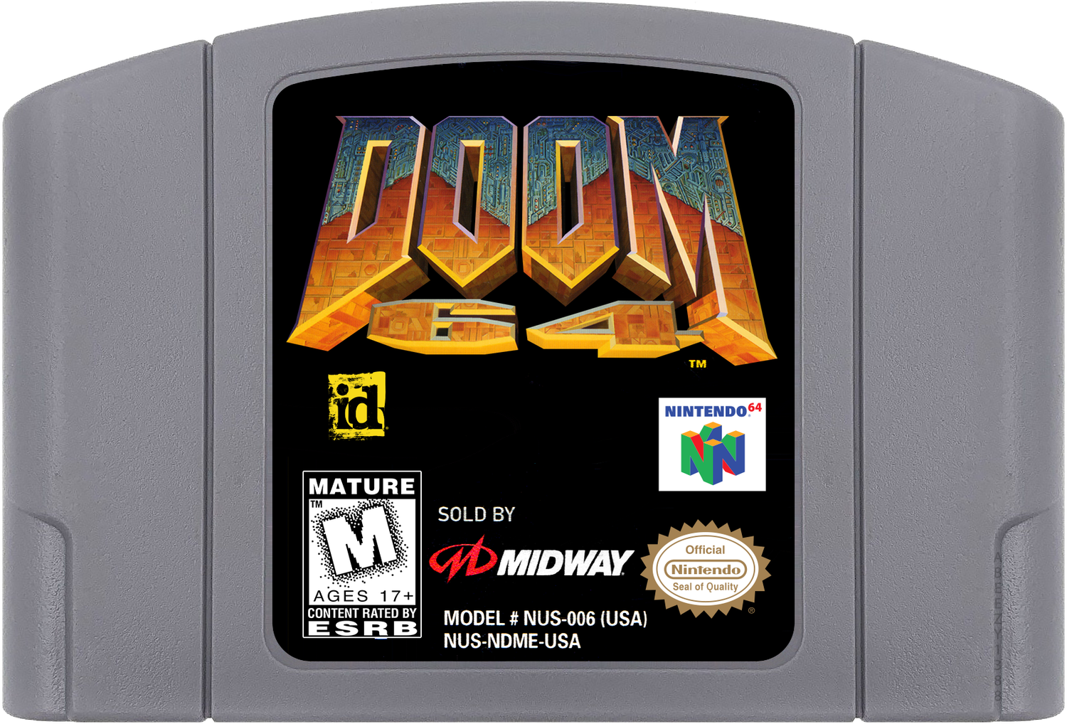 Doom 64 Cartridge Label