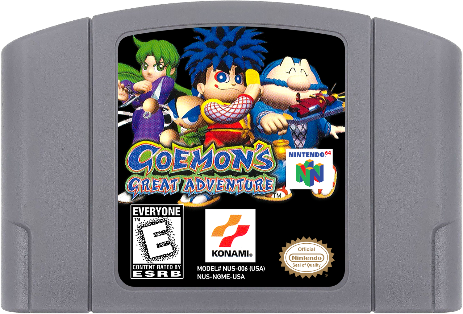 Goemon's Great Adventure Cartridge Label