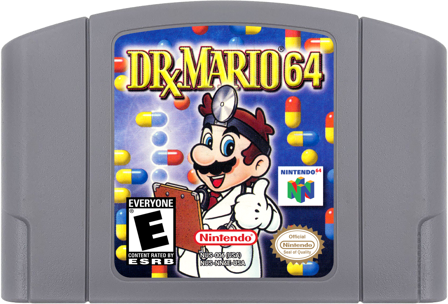 Dr. Mario 64 Cartridge Label