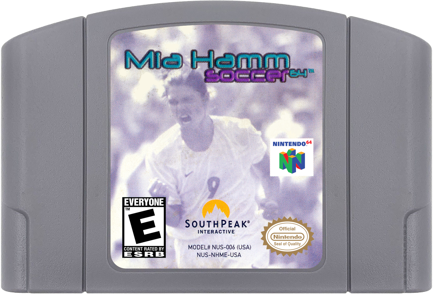 Mia Hamm Soccer 64 Cartridge Label