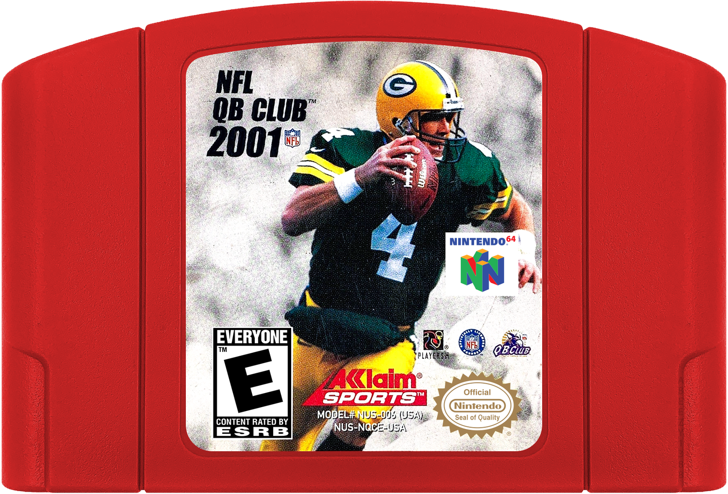 NFL QB Club 2001 Cartridge Label