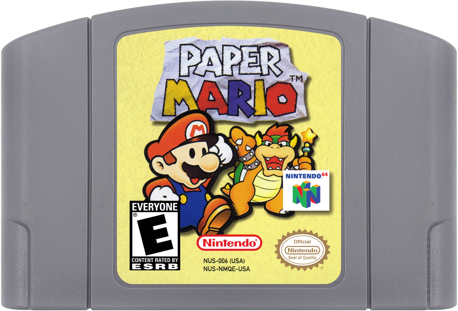 Paper Mario Cartridge Label