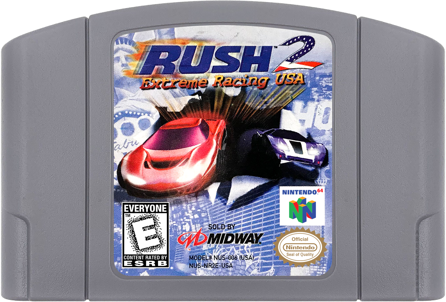 Rush 2 - Extreme Racing USA Cartridge Label