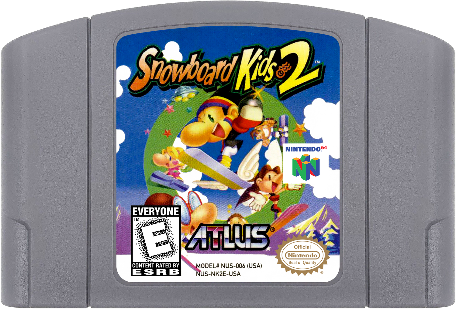 Snowboard Kids 2 Cartridge Label