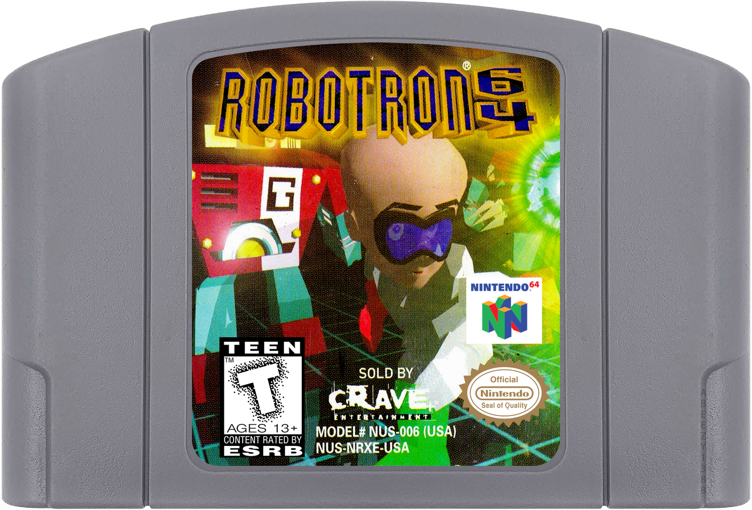 Robotron 64 Cartridge Label