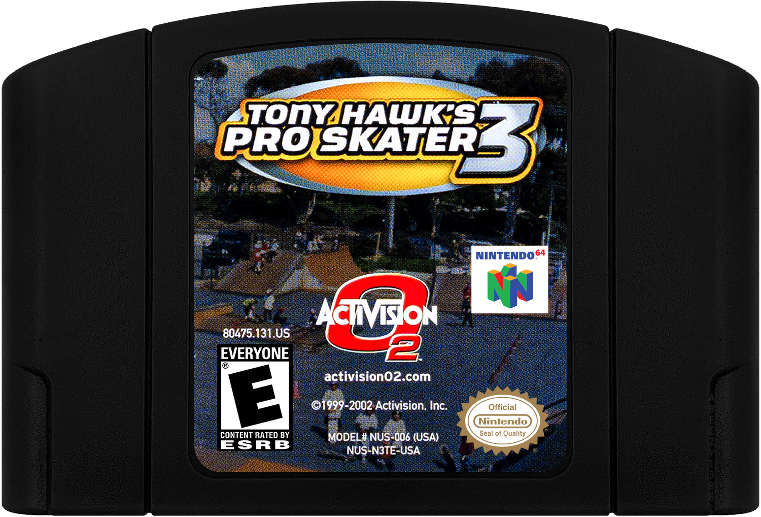 Tony Hawk's Pro Skater 3 Cartridge Label