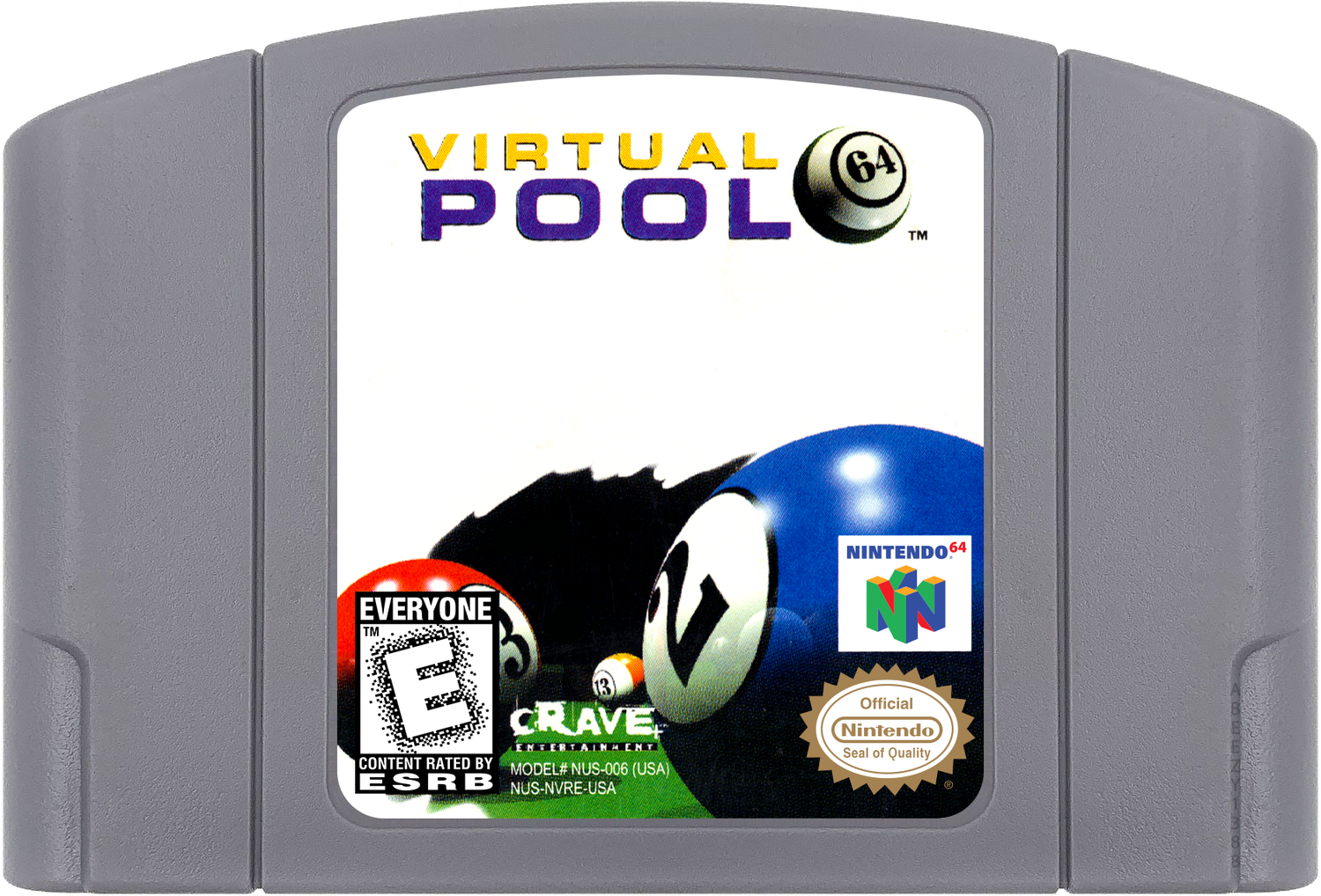 Virtual Pool 64 Cartridge Label