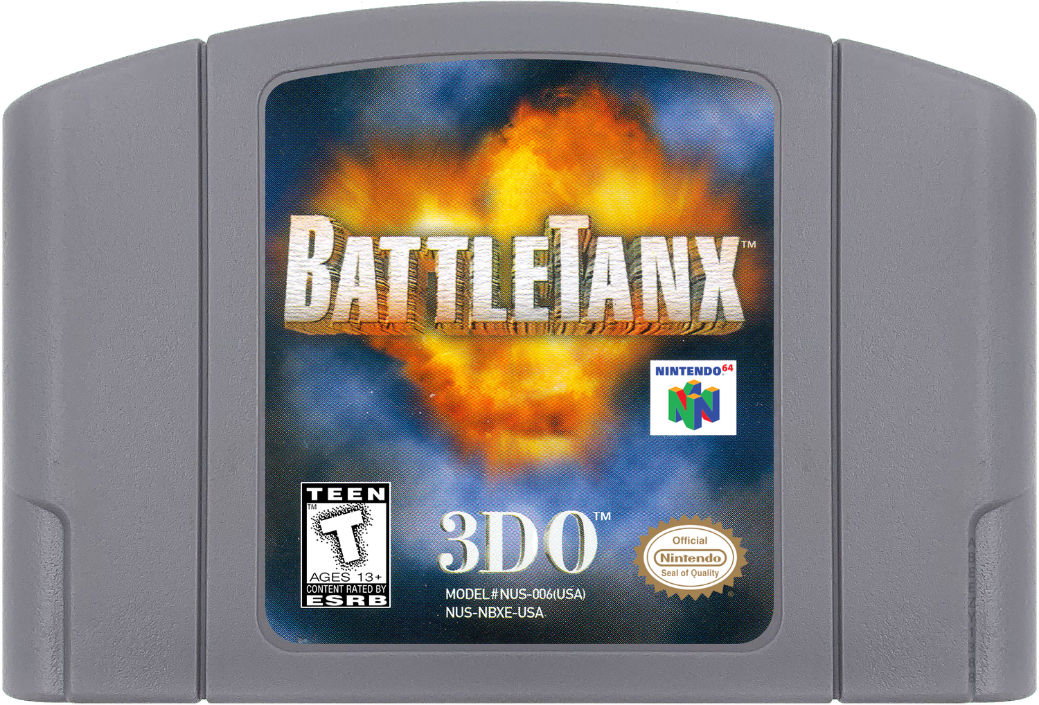 BattleTanx Cartridge Label