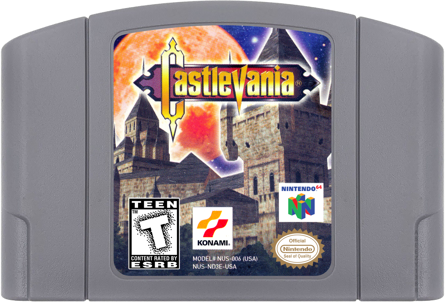 Castlevania Cartridge Label